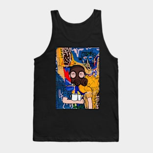 MaleMask NFT with BasicEye Color and FreakSkin Color - Street Art Background Tank Top